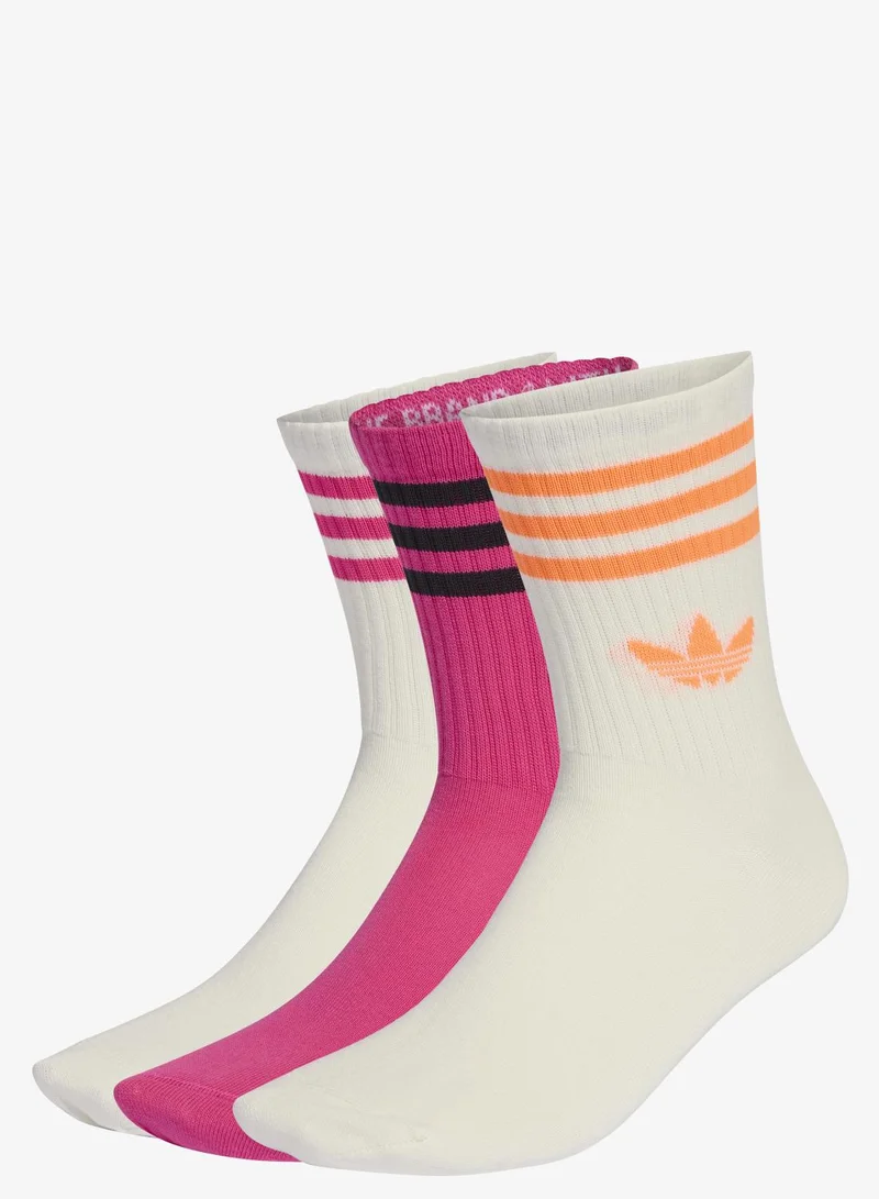 اديداس اوريجينالز ثلاثة أزواج من جوارب 3-Stripes Crew